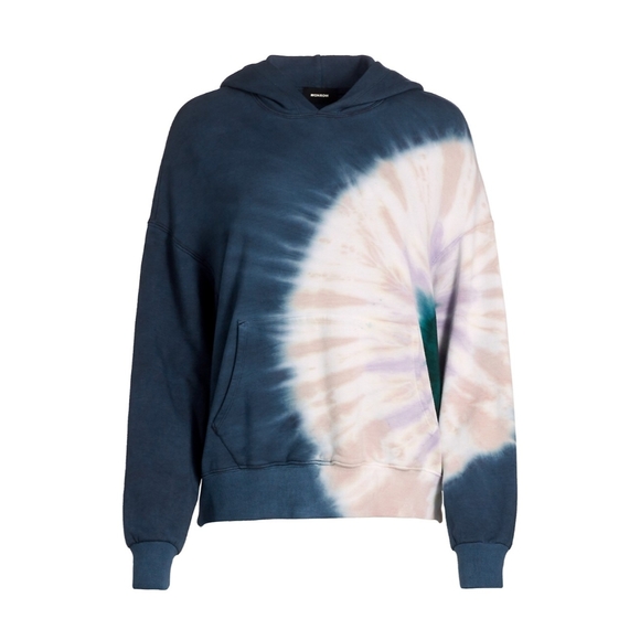 NWT Wildfox Womens S Navy Circular Tie Dye Hoodie Retail $126 - Picture 2 of 7